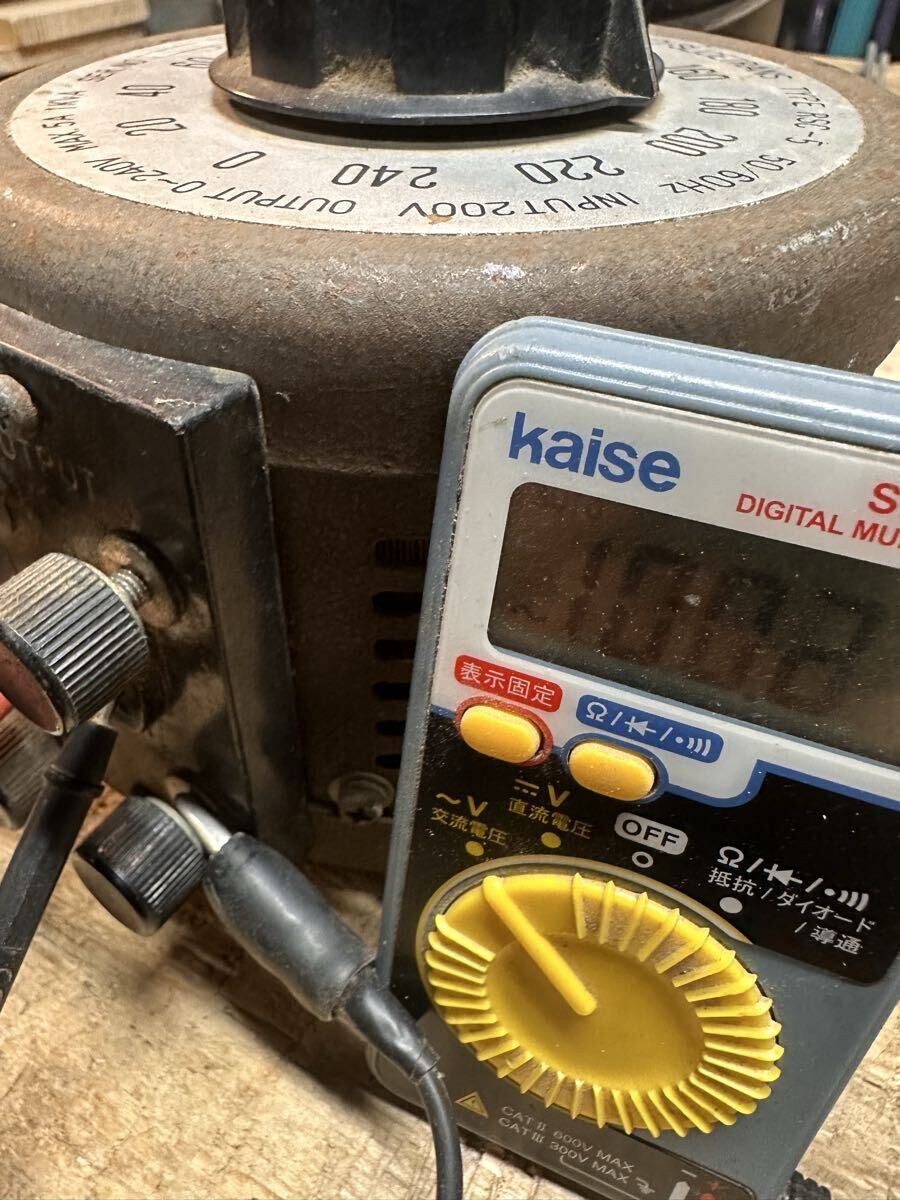 200V スライダック 変圧器 ボルトスライダー_画像6