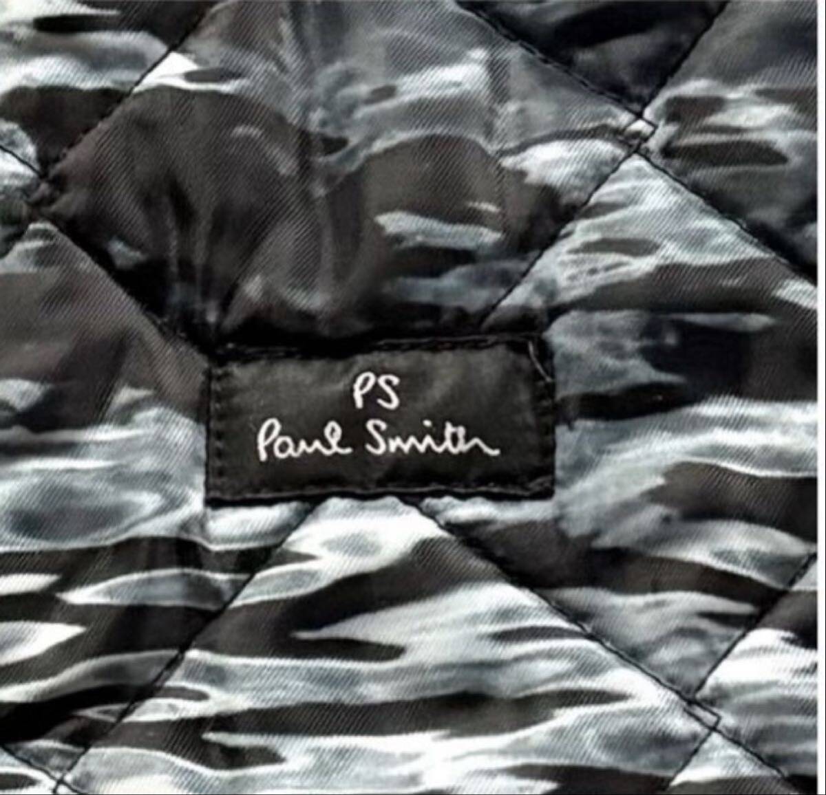 【極美品 希少XL 幻のポールスミス別注】 LAVENHAM ラベンハム キルティングジャケット 宇宙柄 コート ブルゾン アウター スーツ メンズ 42_画像8