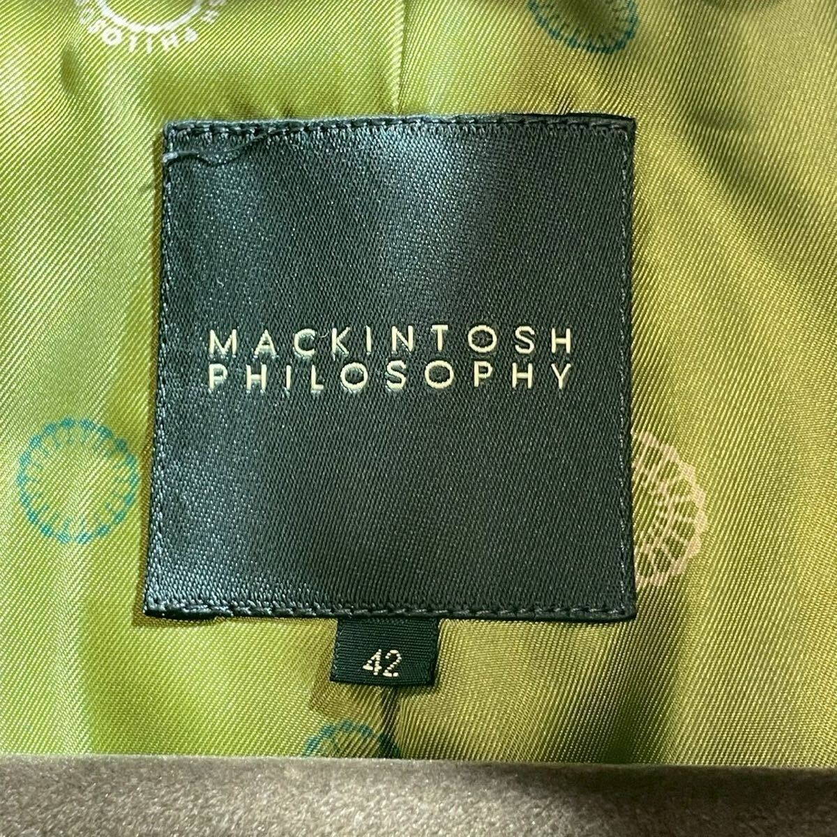 【極美品 希少色 入手困難 XL】MACKINTOSH マッキントッシュ フィロソフィー ゴム引きコート ステンカラー ライナー ロング丈 アウター _画像8