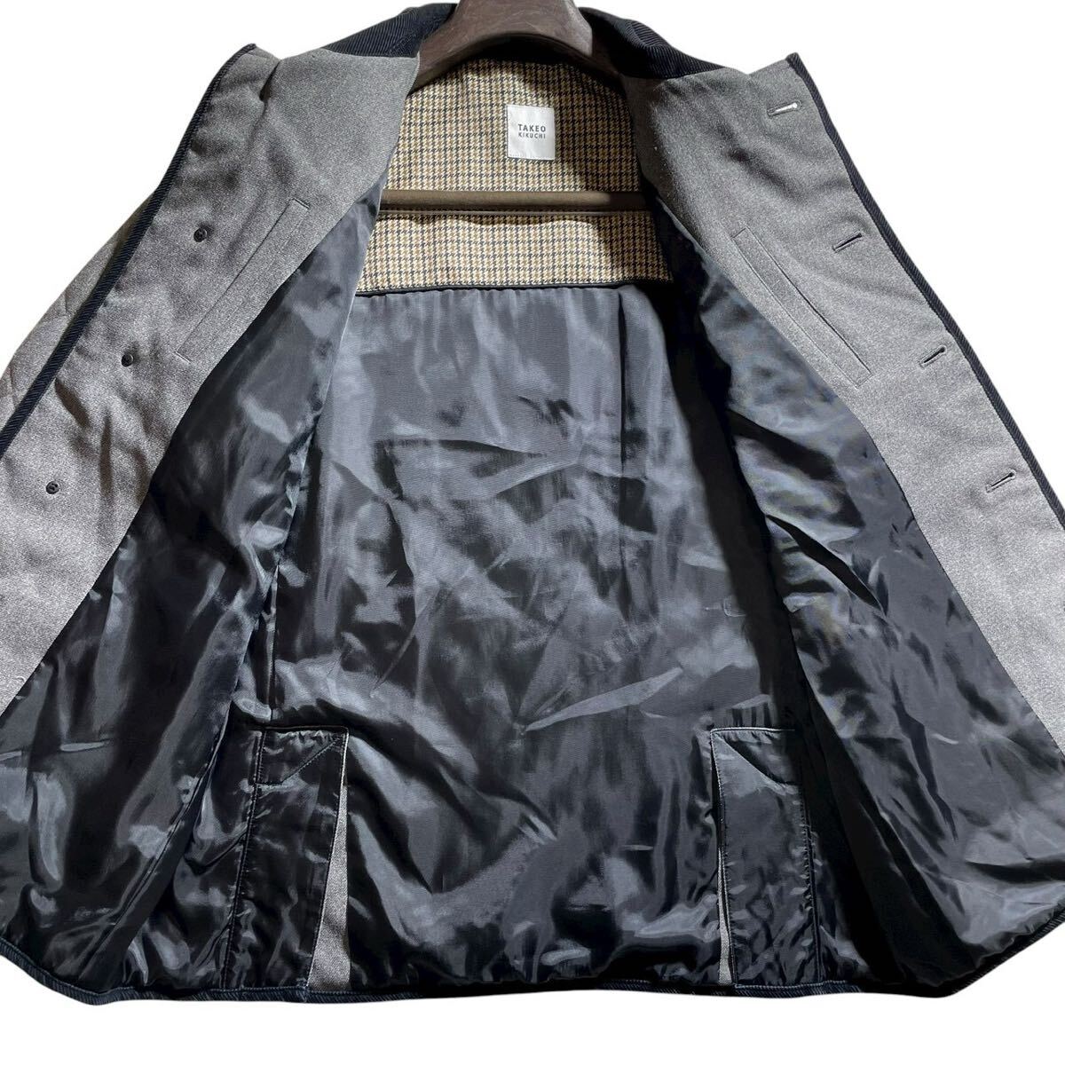 【極美品 希少L 現行タグ】TAKEO KIKUCHI タケオキクチ キルティングジャケット アウター ブルゾン コート 襟コーデュロイ 切替 ビジネス_画像2