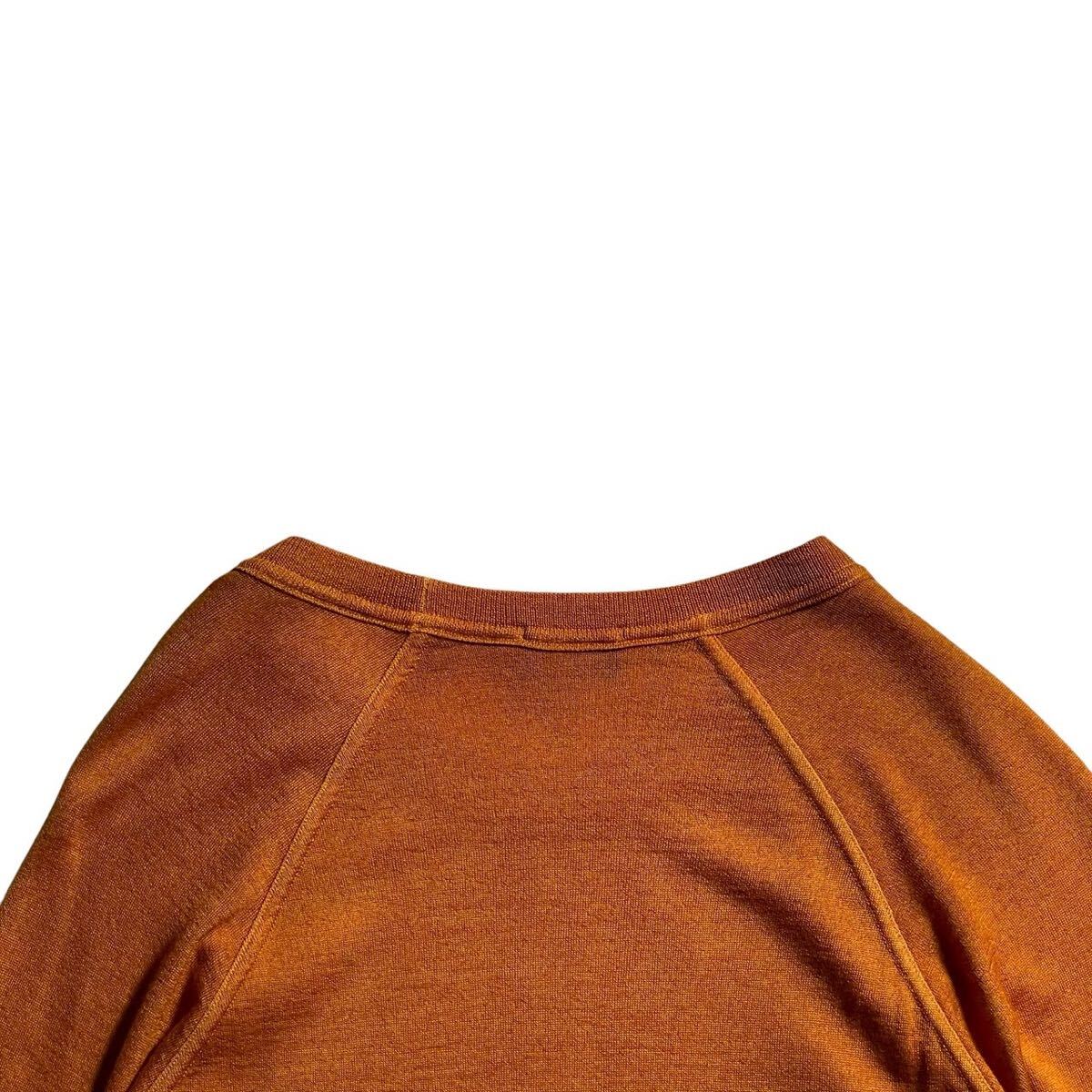 【未使用級 希少色 繊維の宝石カシミヤ＆シルク】 Drumohr LUXURY ドルモア ニット クルーネック セーター L 48 イタリア製 メンズ _画像4