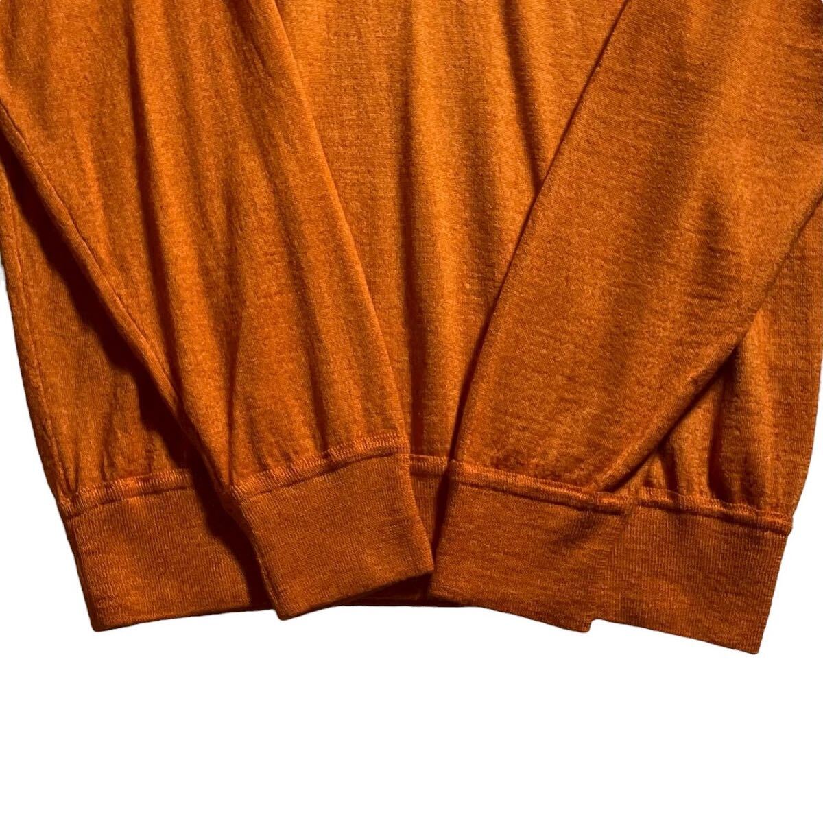 【未使用級 希少色 繊維の宝石カシミヤ＆シルク】 Drumohr LUXURY ドルモア ニット クルーネック セーター L 48 イタリア製 メンズ _画像5