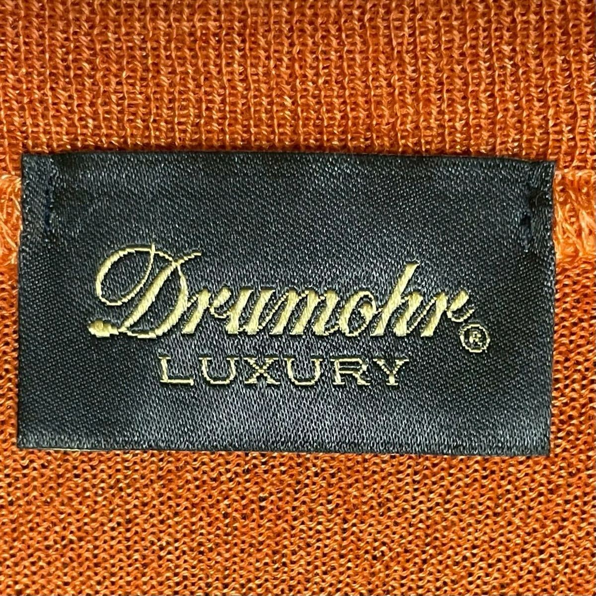 【未使用級 希少色 繊維の宝石カシミヤ＆シルク】 Drumohr LUXURY ドルモア ニット クルーネック セーター L 48 イタリア製 メンズ _画像6