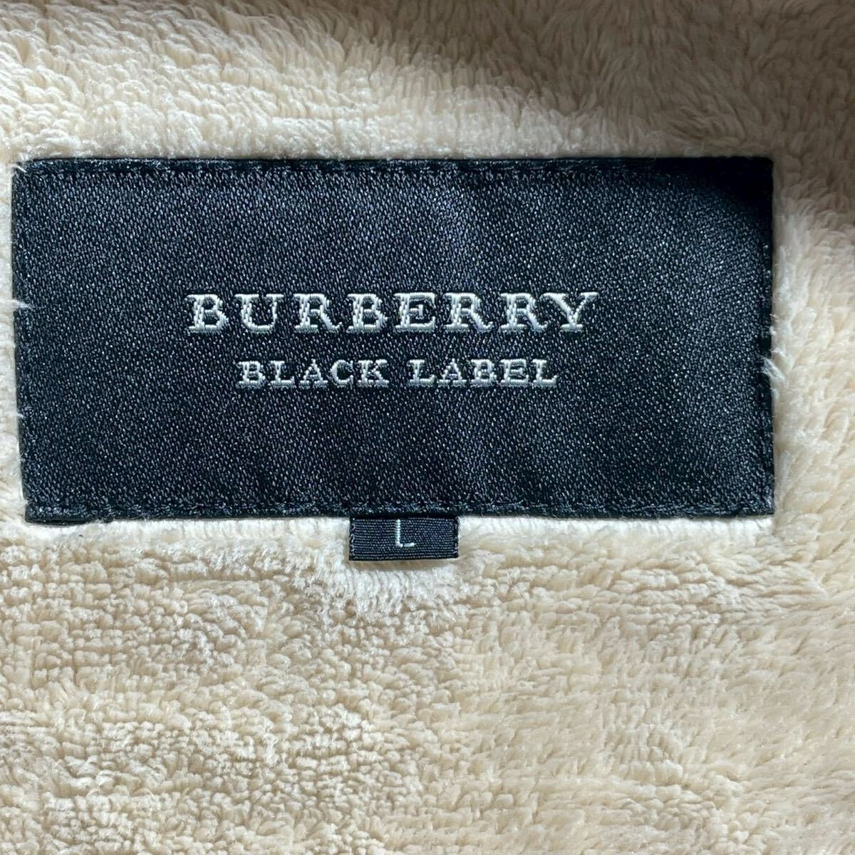 【未使用級 希少XL位】◆バーバリーブラックレーベル Fムートン ボア 極暖 ブラウン 防寒性◎ レザージャケットBURBERRY BLACK LABE コート_画像8