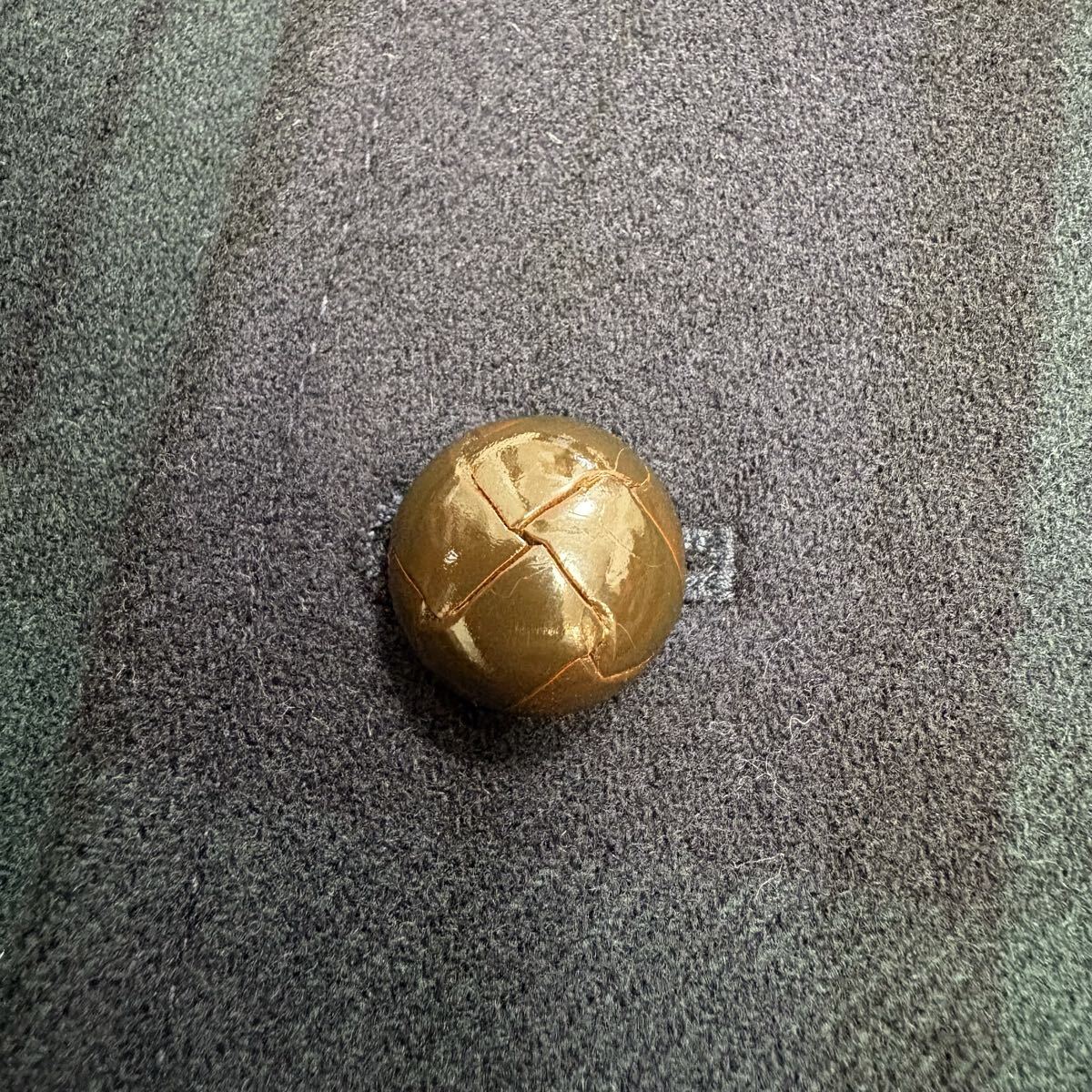 【未使用級/希少グリーン/L相当】 EDIFICE エディフィス マリンコート 肉厚 レザー ベルト ピーコート くるみボタン アウター ブルゾン 48_画像9