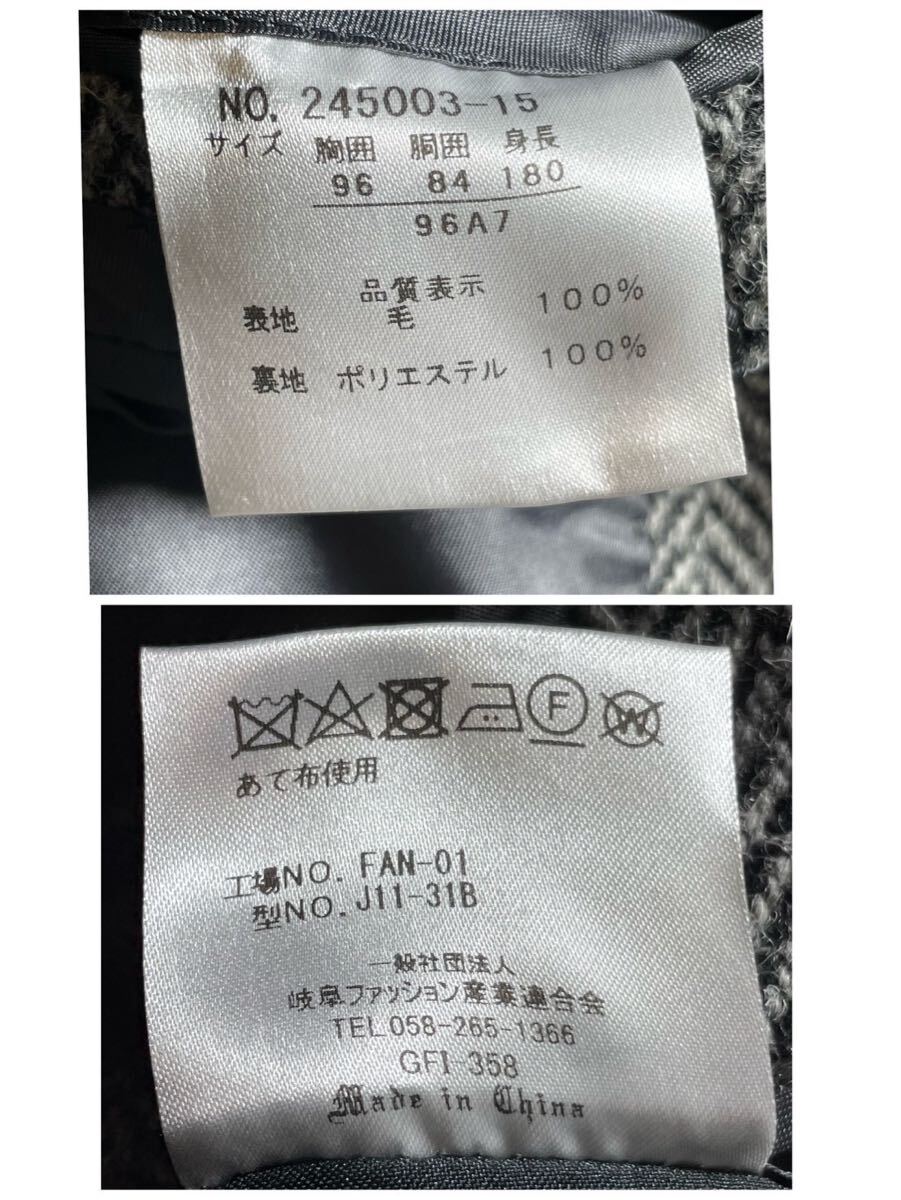 【未使用 袖タグ付 希少XL 】 Harris Tweed OXFORD CLASSIC ハリスツイード テーラードジャケット ヘリンボーン アンコン スーツ LL メンズ_画像10