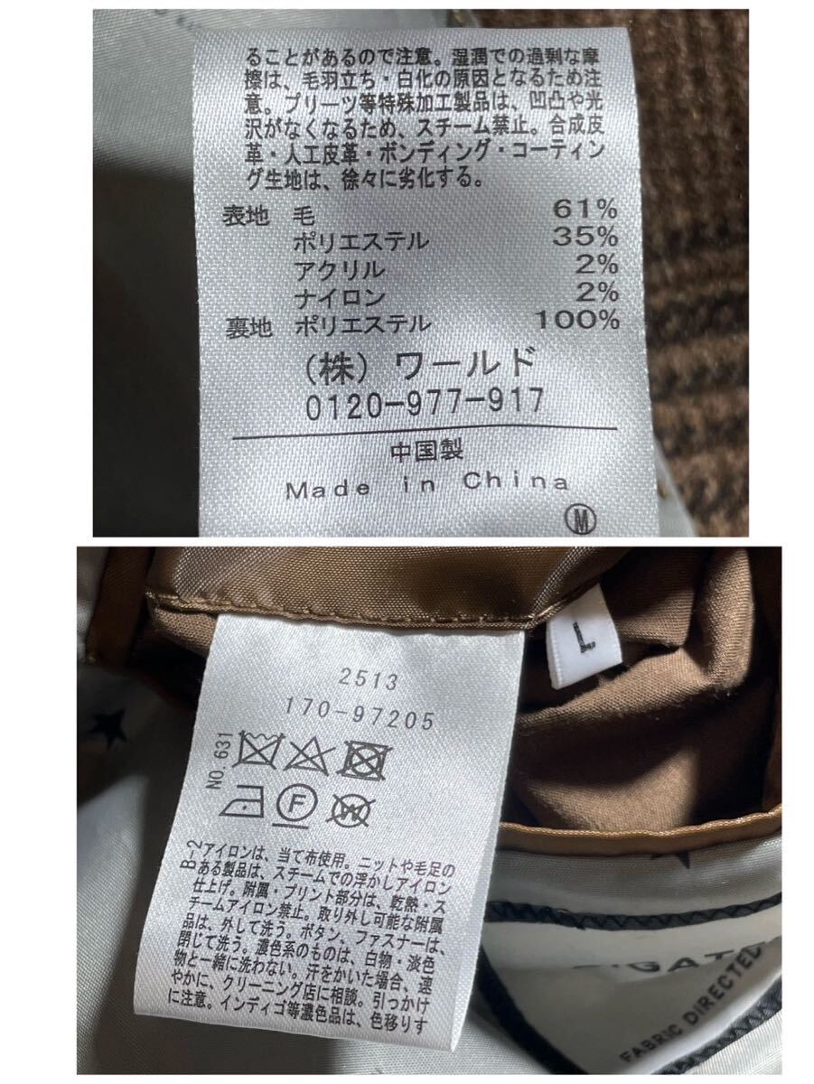 【未使用級 希少XL位 イタリア製MIDA社生地】 TAKEO KIKUCHI タケオキクチ チェスターコート ロング チェック柄 GIGATEX アウター ブルゾン_画像10