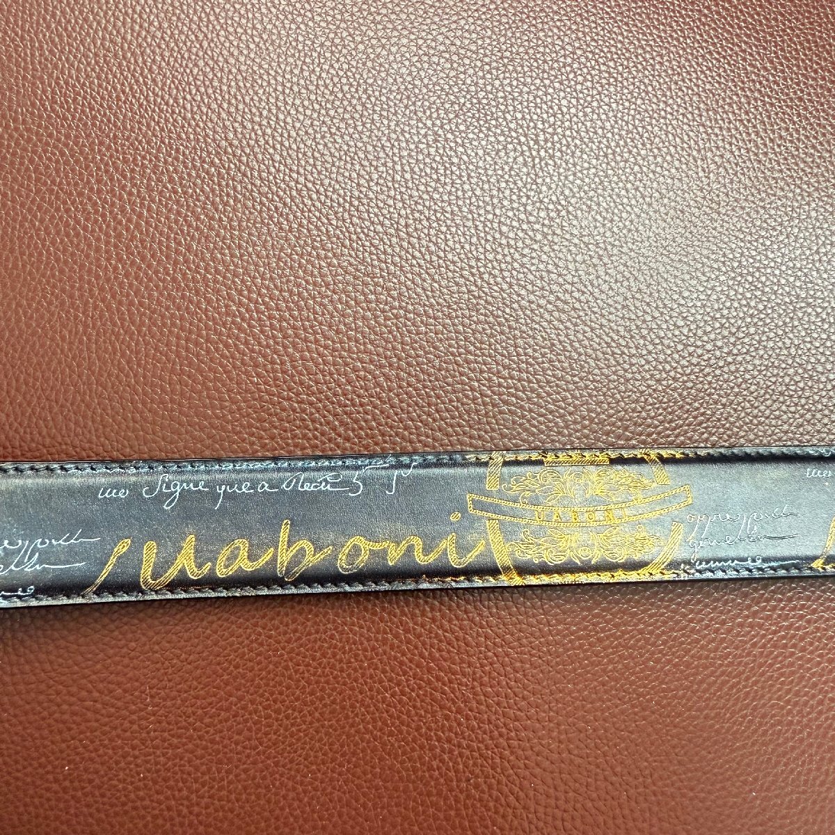 貴重品 EU製 定価9万◆UABONI*ユアボニ*幻のパティーヌ*ベルト◆本革 カーフスキン 手染 ゴールデン 調節可能 ビジネス 紳士 ベルルッティ_画像10