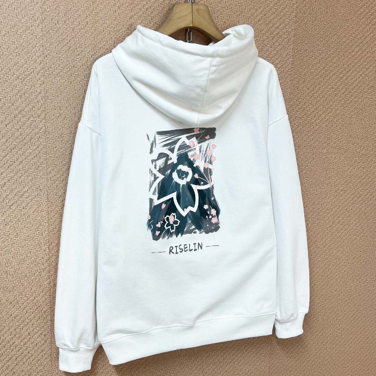逸品ヨーロッパ製※定価4万◆ブルガリア発※RISELIN パーカー 綿100％ ソフト 花柄 スウェット トップス カジュアル 男女兼用 日常 XL/50_画像8