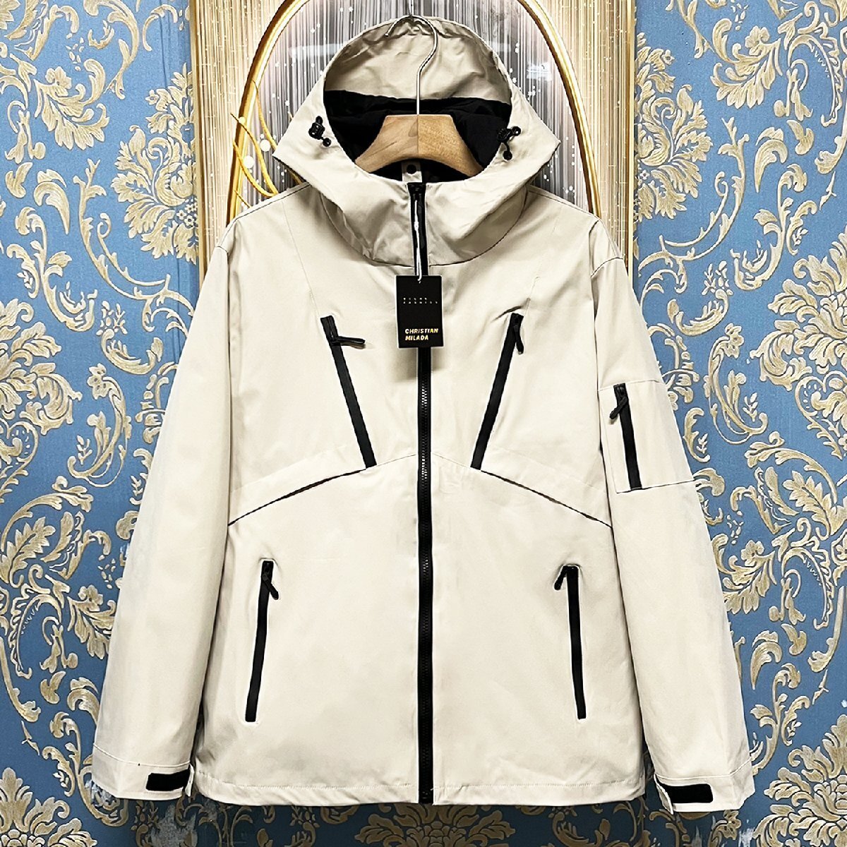 定価6万★christian milada・ミラノ発・ジャケット★撥水 上品 防風 マウンテンパーカー ブルゾン アウトドア スポーツウェア 秋冬 2XL/52_画像1