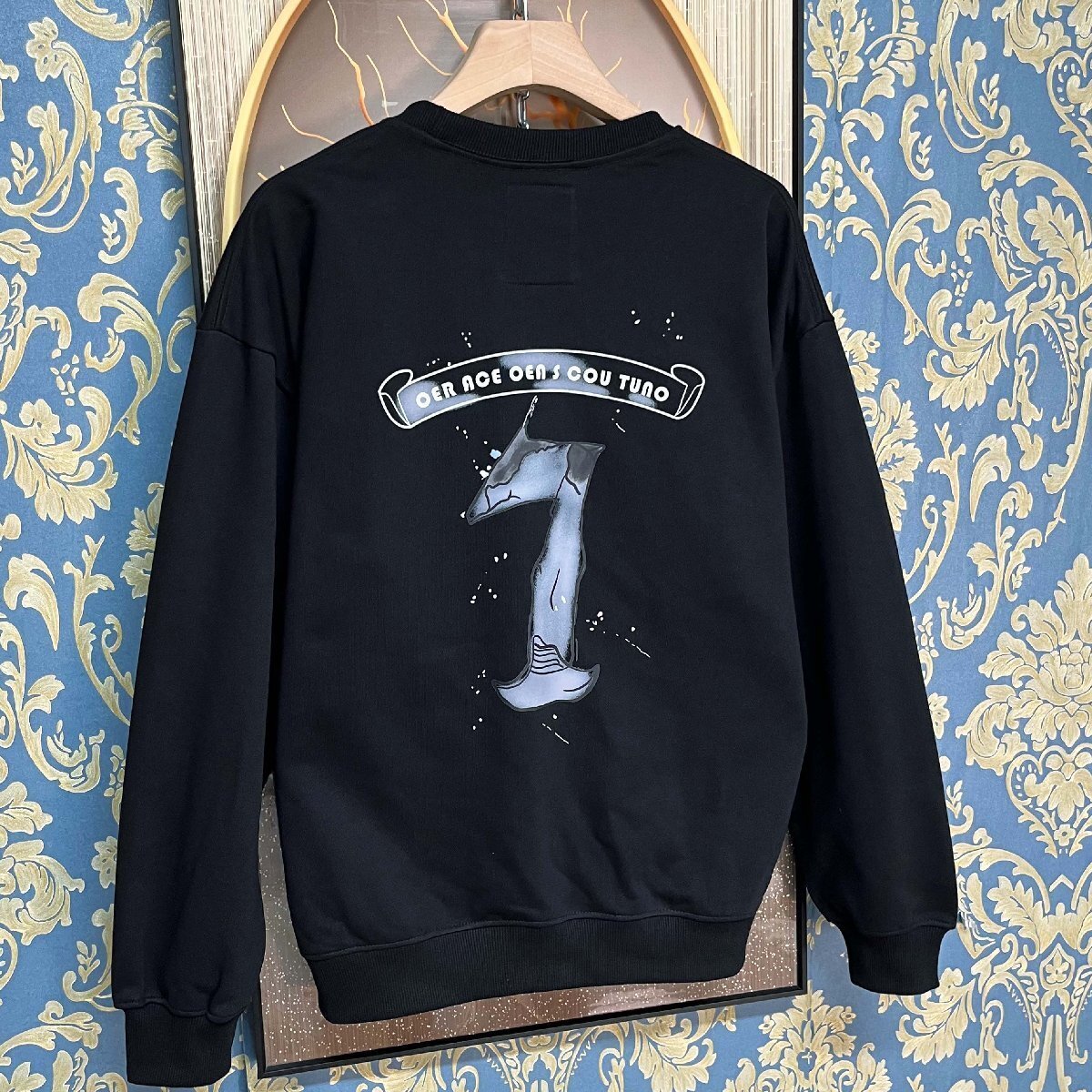 定価4万★christian milada・ミラノ発・トレーナー★人気 エジプト綿100％ 柔らか 保温 オシャレ 長袖tシャツ スウェット 街着 春秋 XL_画像9