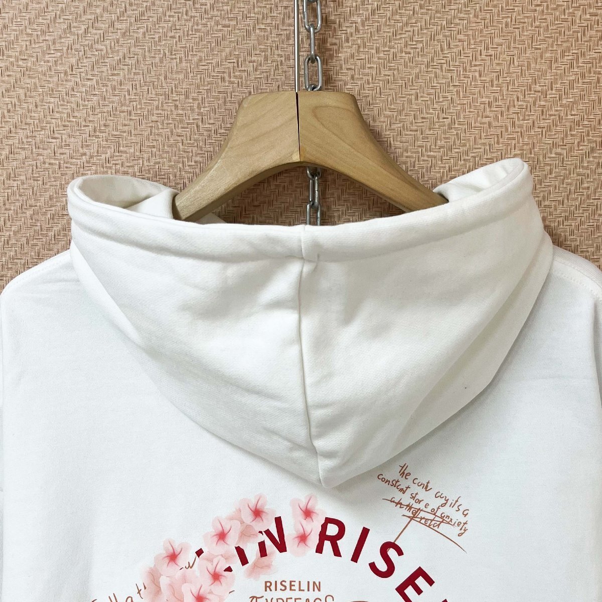 上品ヨーロッパ製※定価4万◆ブルガリア発※RISELIN パーカー 綿100％ 保温 ソフト 花柄 スウェット プルオーバー トップス 秋冬 XL/50_画像4