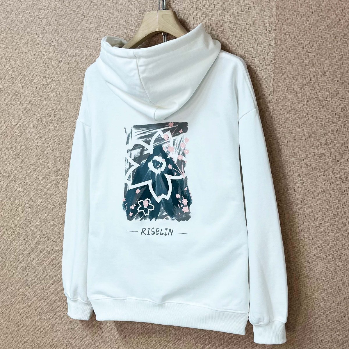 逸品ヨーロッパ製※定価4万◆ブルガリア発※RISELIN パーカー 綿100％ ソフト 花柄 スウェット トップス カジュアル 男女兼用 日常 XL/50_画像9