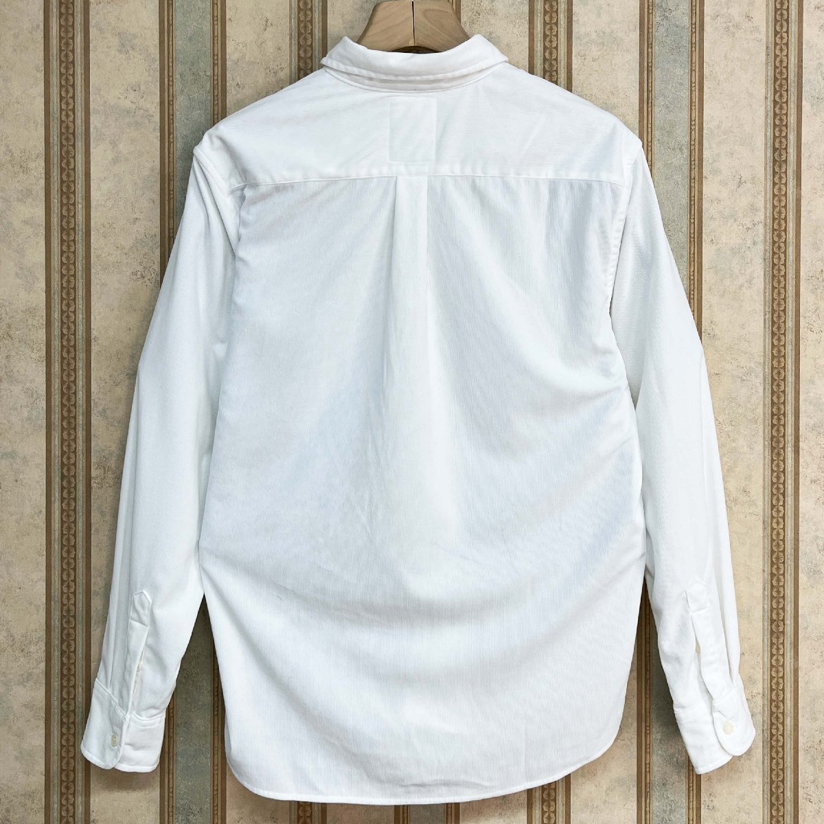 定番 定価4万 FRANKLIN MUSK・アメリカ・ニューヨーク発 長袖シャツ 上質 柔らか 薄手 折り襟 ゆったり トップス ビジネス 秋冬 サイズ4_画像2