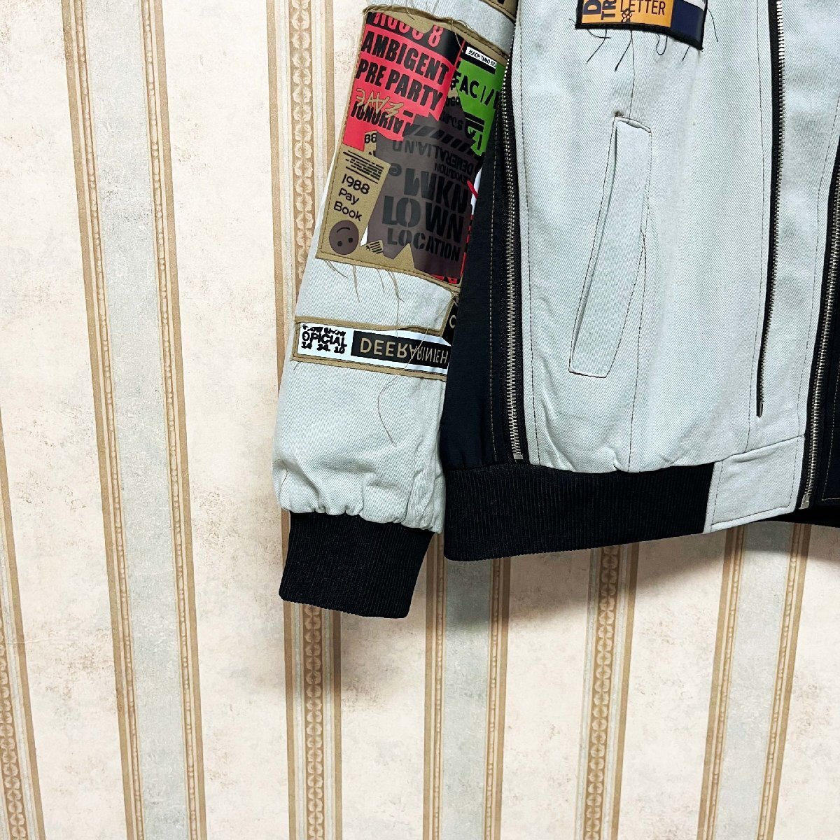  шт . обычная цена 6 десять тысяч FRANKLIN MUSK* America * New York departure жакет хлопок . мягкость нашивка куртка внешний American Casual размер 1