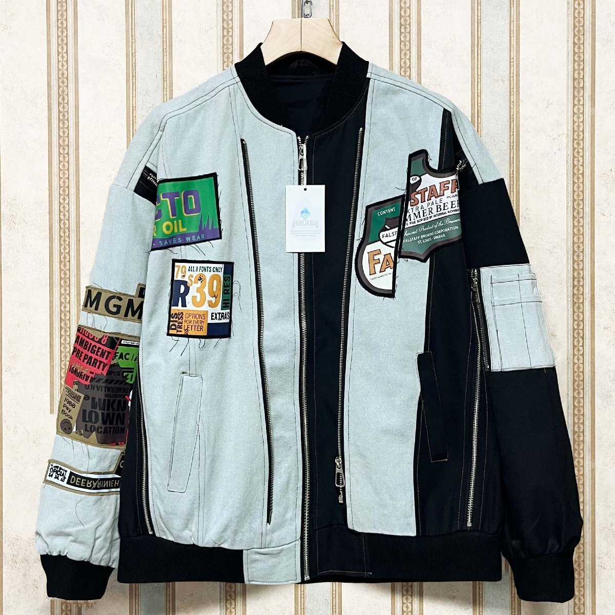  шт . обычная цена 6 десять тысяч FRANKLIN MUSK* America * New York departure жакет хлопок . мягкость нашивка куртка внешний American Casual размер 1