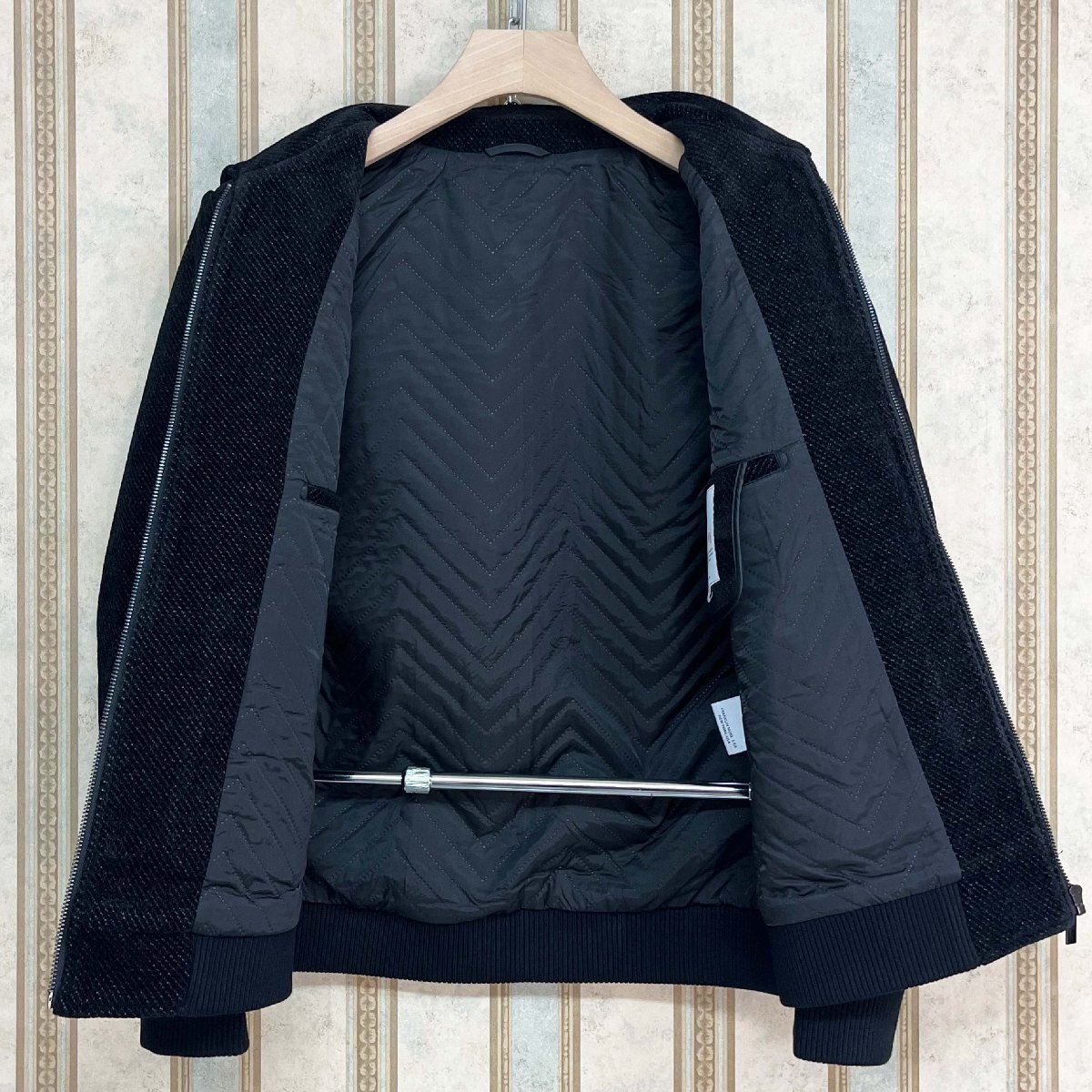 高級 定価7万 FRANKLIN MUSK・アメリカ・ニューヨーク発 ジャケット カシミア100% 防寒 ソフト キラキラ シンプル アウター 秋冬 サイズ1_画像3