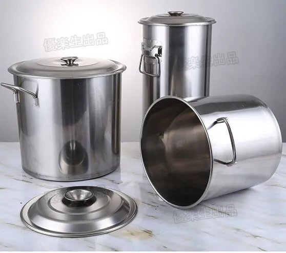  кастрюля большая кастрюля для бульона нержавеющая сталь 25x25cm размер туловище кухонная утварь для бизнеса нержавеющая сталь кастрюля 15L большая вместимость .... для большой кастрюля yhw010