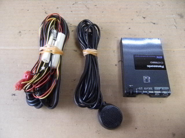 Panasonic パナソニック ETC 軽自動車登録 「CY-ET908KD」 分離型 ブラック 音声案内付 完動品_画像1