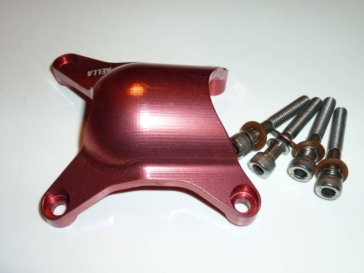 【DUCATI／美品中古】AELLA／アエラ／ドゥカティ用 ウォーターポンプカバープロテクター／アルミ削り出し／目立つ傷なしの画像2