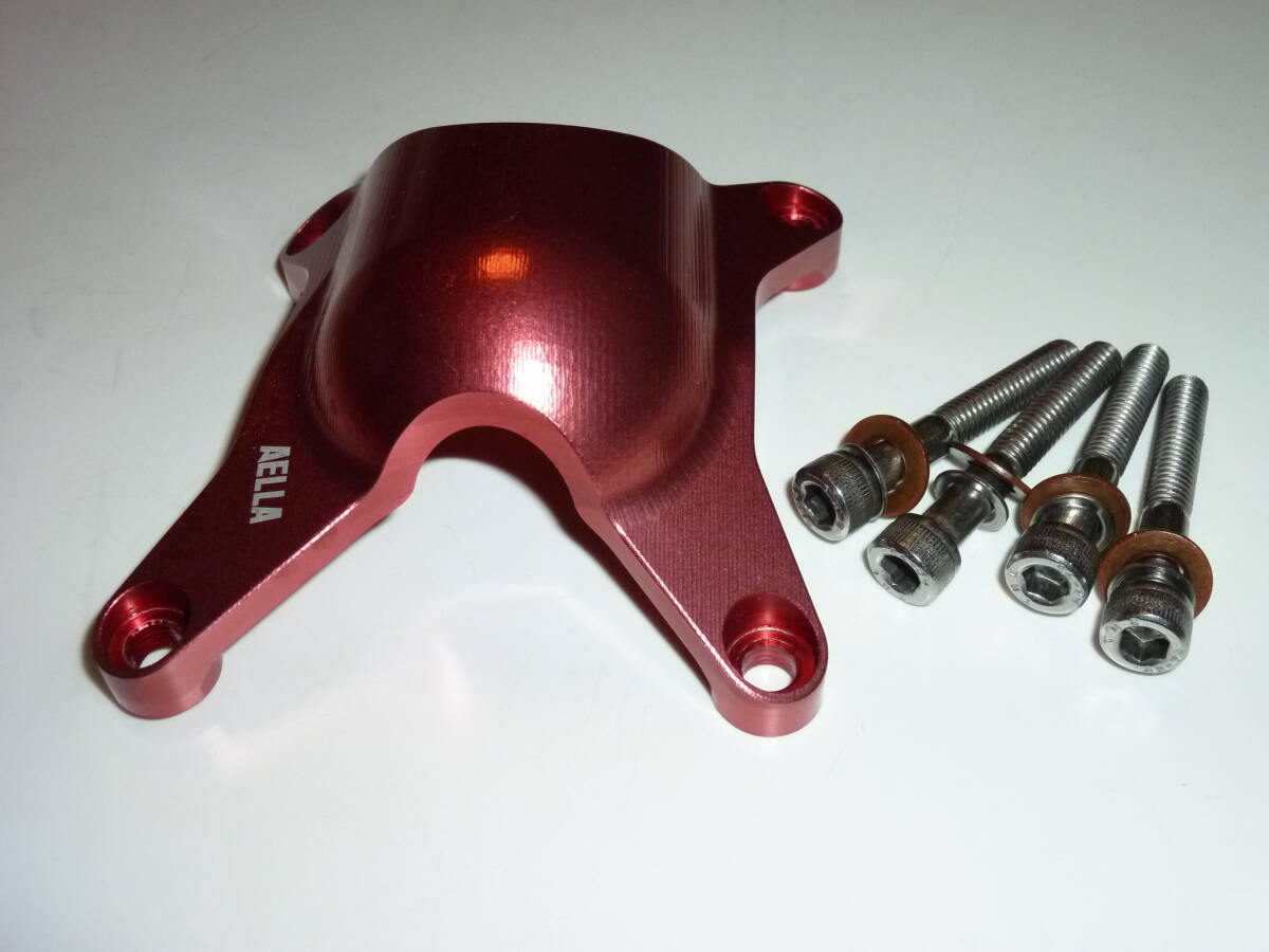 【DUCATI／美品中古】AELLA／アエラ／ドゥカティ用 ウォーターポンプカバープロテクター／アルミ削り出し／目立つ傷なしの画像4