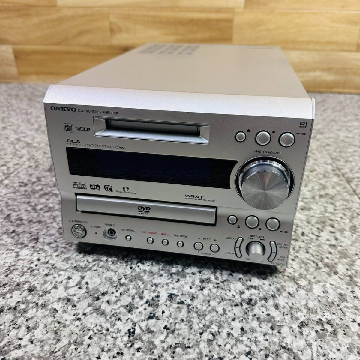 ONKYO　オンキョー　FR-7GXDV　DVD/MD　チューナー　アンプ 　現状品　本体のみ　オーディオ機器_画像1