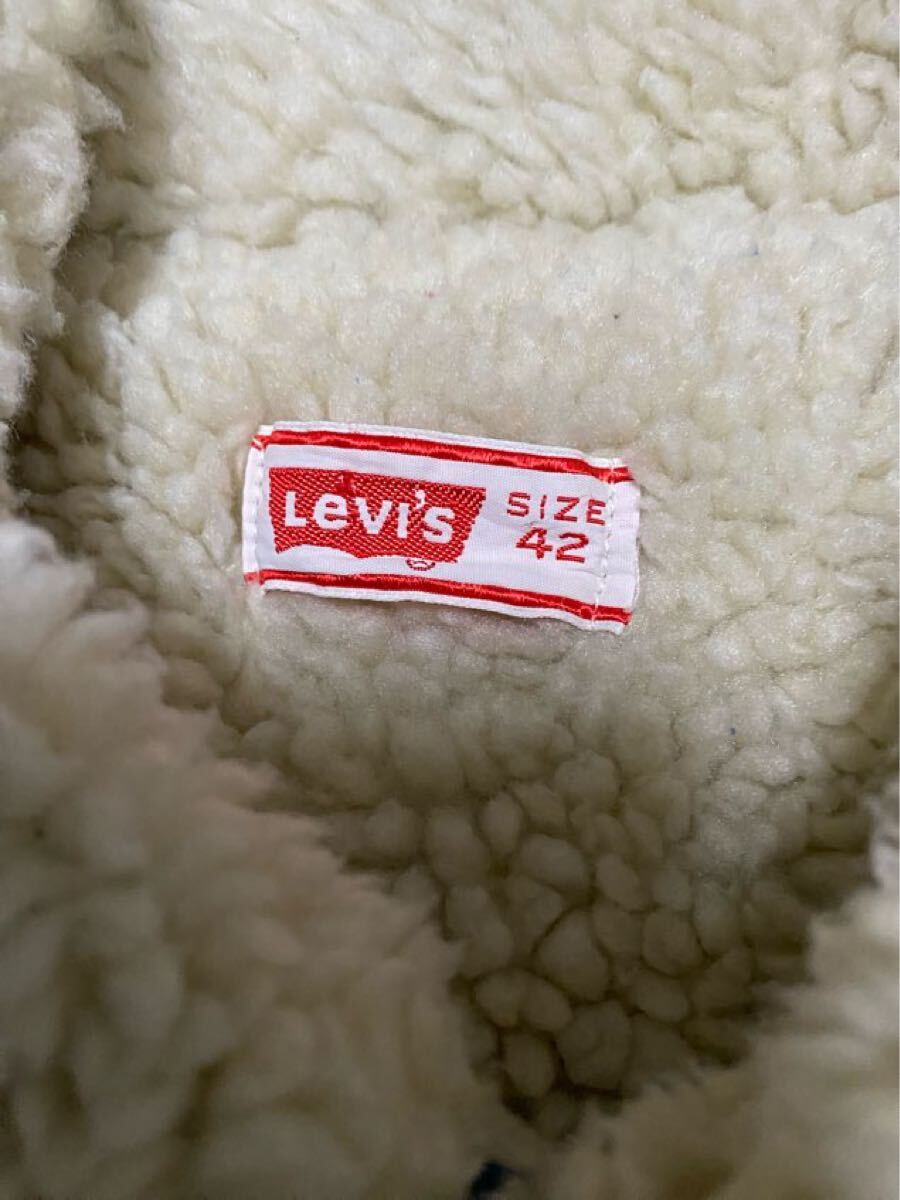 Levi's USA製70-80sビンテージ デニムトラッカージャケット70605裏ボアスナップボタン Gジャン ジージャン リーバイス サイズ42_画像2
