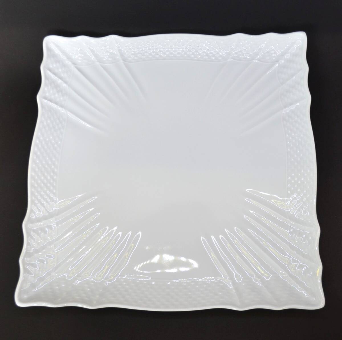 2K リチャードジノリ ジノリ ベッキオホワイト ベッキオ ホワイト スクエア 約27.5㎝ 4枚 食器 皿 白 Richard Ginori イタリア 洋食器_画像4