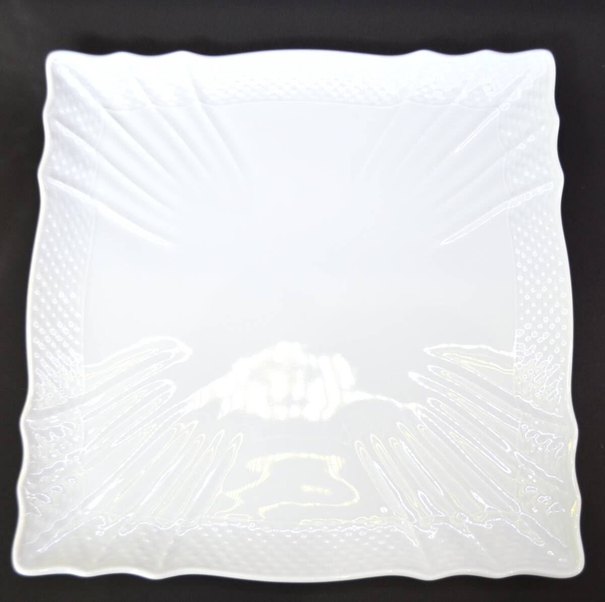 2K リチャードジノリ ジノリ ベッキオホワイト ベッキオ ホワイト スクエア 約27.5㎝ 4枚 食器 皿 白 Richard Ginori イタリア 洋食器_画像8