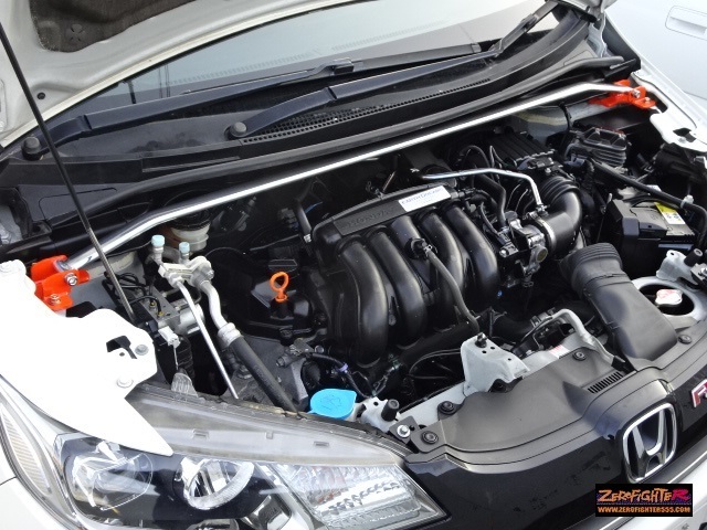 送料B★GKフィット ゼロファイター アルミ強化ストラットフロントタワーバー ★GK5 GK3 GK4 GP5 GP6 フィット3 RS JDM JAZZ_画像4