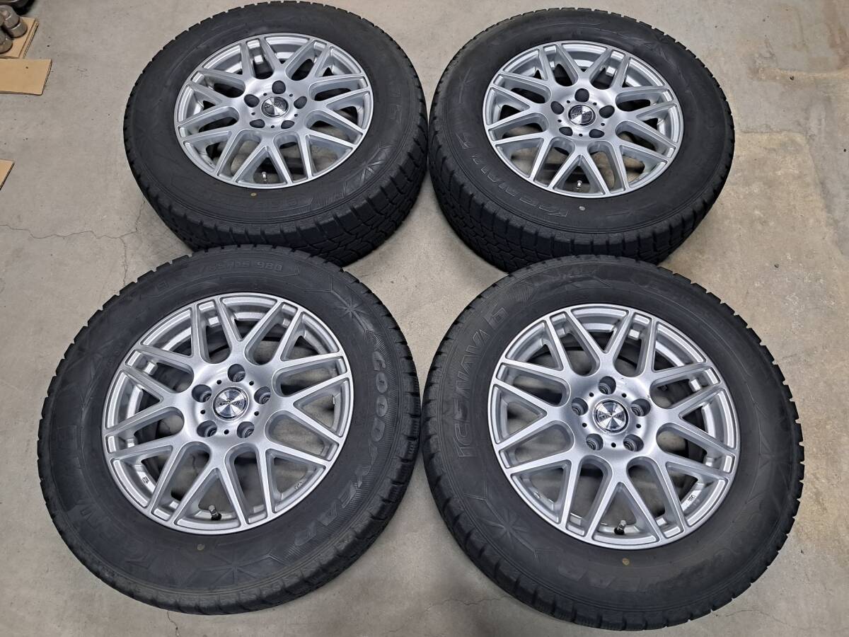 【バリ溝/良品】 BADX D.O.S. GavialⅡ 16×6.5J +38 5H114.3 ハブ径73mm グッドイヤー ICE NAVI6　215/65R16 アルファード ヴェルファイア_画像1