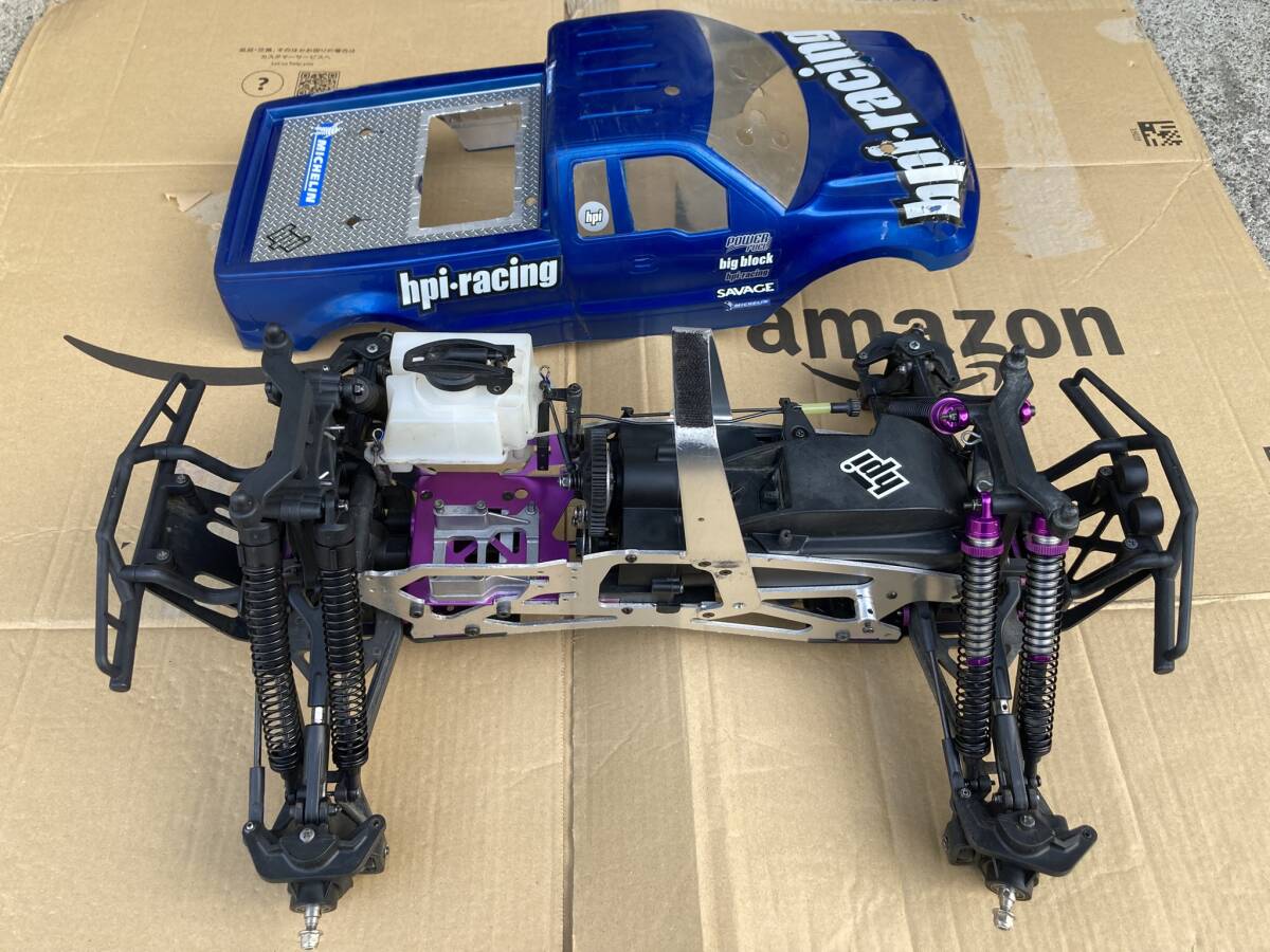【送料無料】 HPI サベージ エンジン・タイヤ無し_画像2