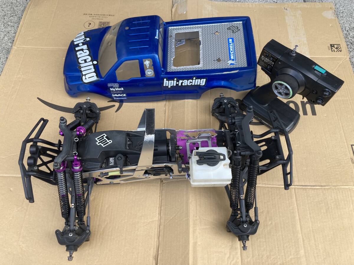 【送料無料】 HPI サベージ エンジン・タイヤ無し_画像1