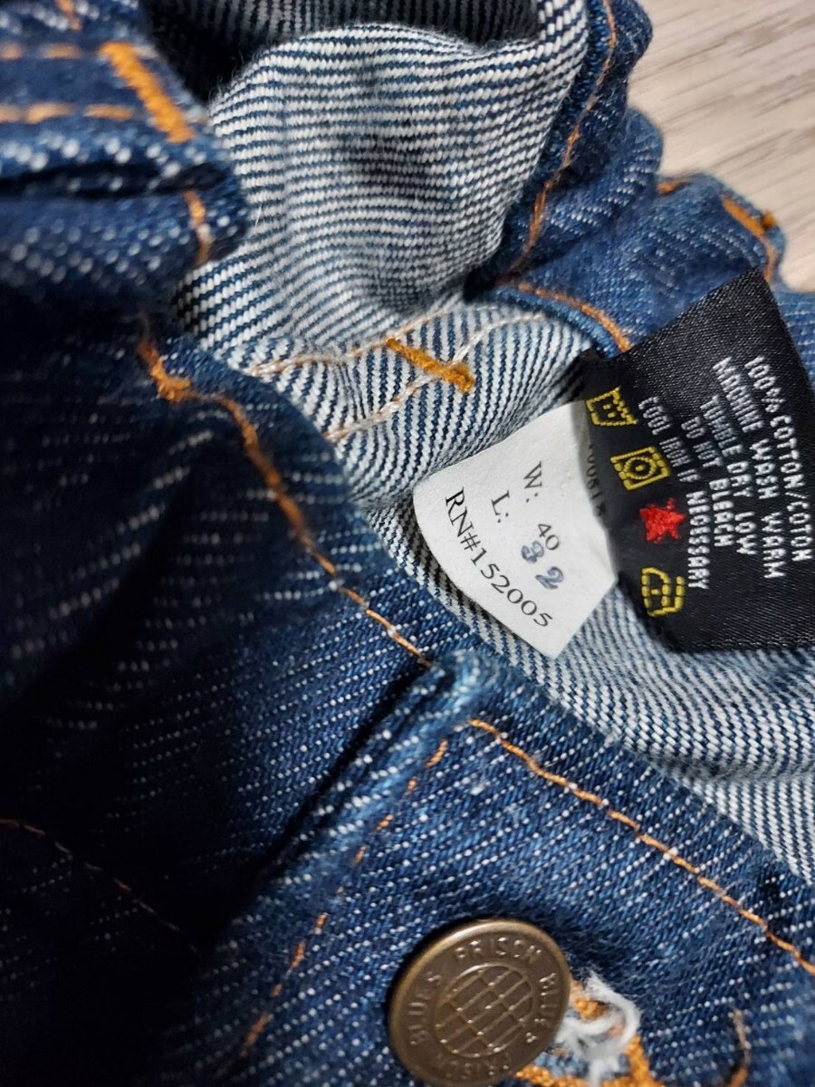 PRISON BLUES プリズンブルース ダブルニー デニムパンツ ペインター リジット Carhartt W32相当(40)L32 _画像9