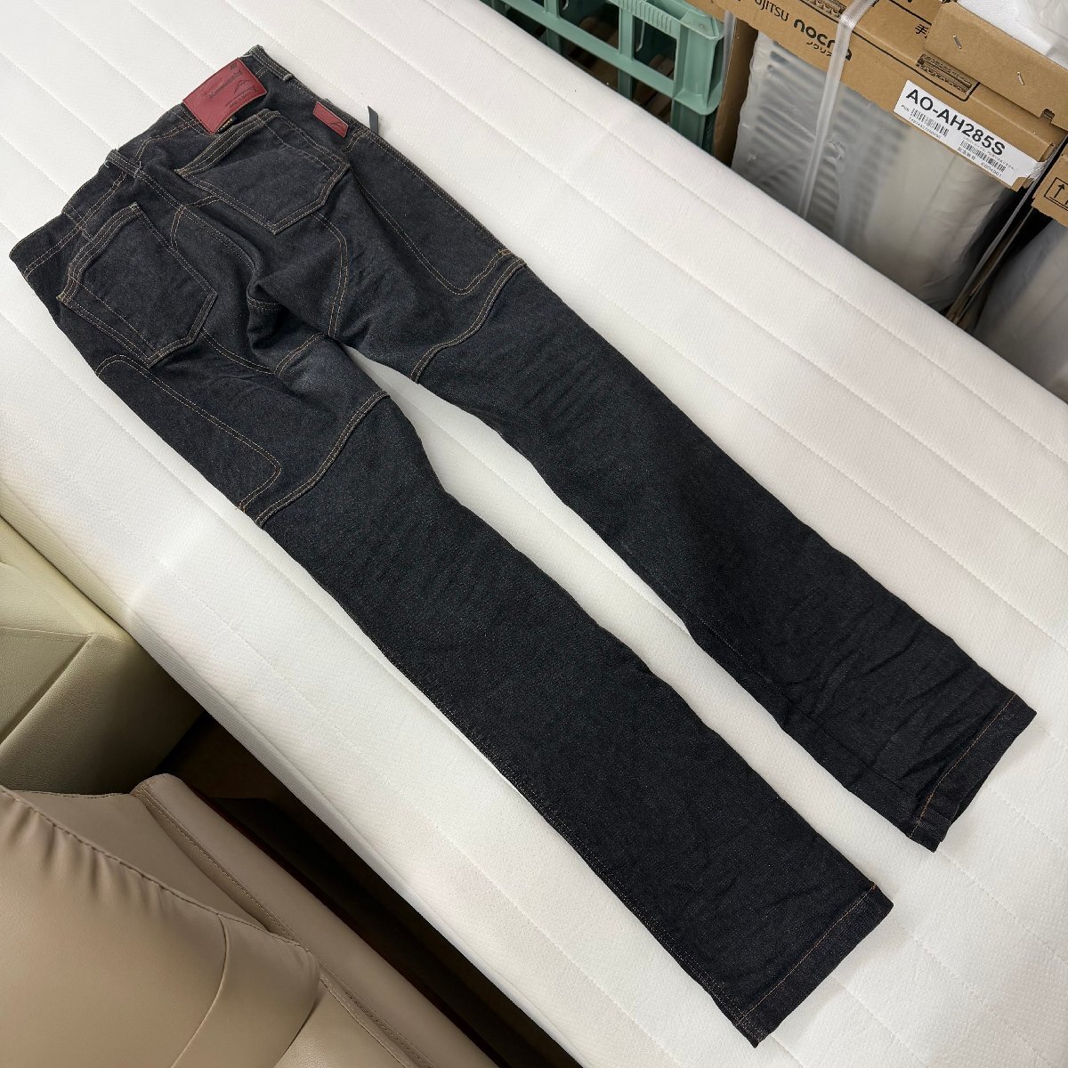 ◆A888 クシタニ K-1977K エクスパンドコーデュラ ワークパンツ ブラック系 30 バイクウェア KUSHITANI CORDURA カワサキコラボ 【良品】_画像5