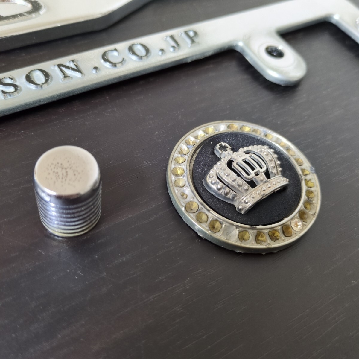 希少 DAD ナンバーフレーム ギャルソン D.A.D GARSON ライセンスフレーム クリスタル デーアーデー_画像5