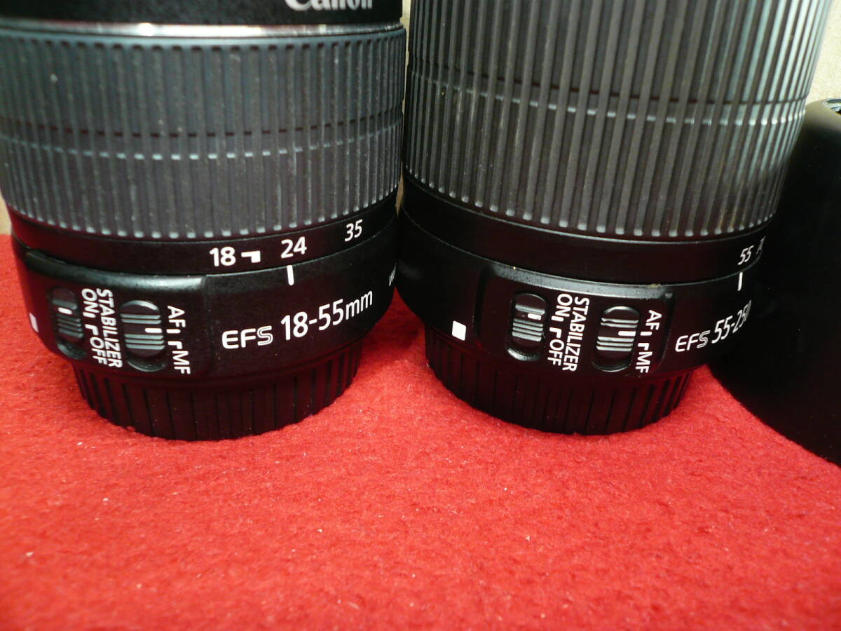 CANON EOS Kiss X5 ( примерно 1800 десять тысяч пикселей )+ двойной IS zoom (55mmISⅡ+250mmISⅡ). б/у товар (5498 Schott ) все, получен . сразу можно использовать 