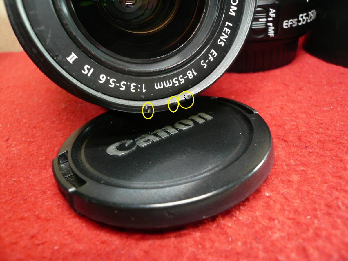 CANON EOS Kiss X5 ( примерно 1800 десять тысяч пикселей )+ двойной IS zoom (55mmISⅡ+250mmISⅡ). б/у товар (5498 Schott ) все, получен . сразу можно использовать 