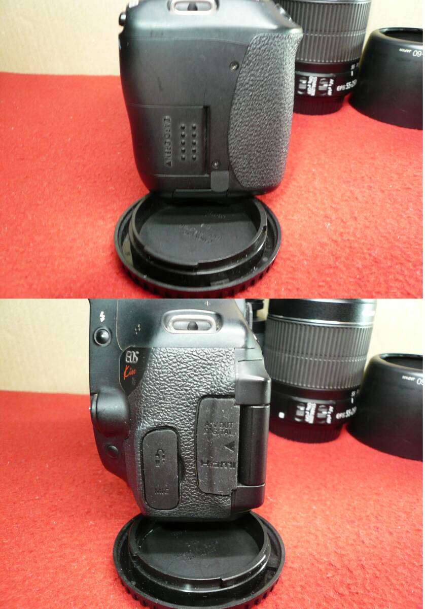 CANON EOS Kiss X5 ( примерно 1800 десять тысяч пикселей )+ двойной IS zoom (55mmISⅡ+250mmISⅡ). б/у товар (5498 Schott ) все, получен . сразу можно использовать 