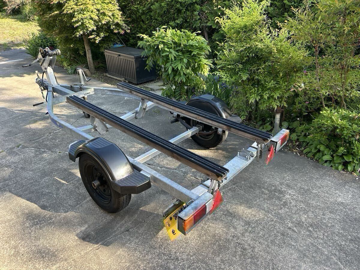 2馬力最大免許不要艇11フィートボートトレーラーセット　セット内容　2馬力エンジン　11フィートボート　　検付き軽トレーラー　など_画像3