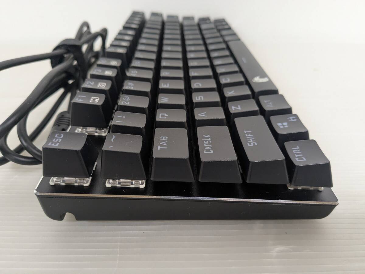 【通電及び一部動作確認済み本体は美品】 E-YOOSO e元素 Z-88 メカニカルキーボード BLUE SINGLE 81キー LEDバックライト 外付け(宮54)_画像5