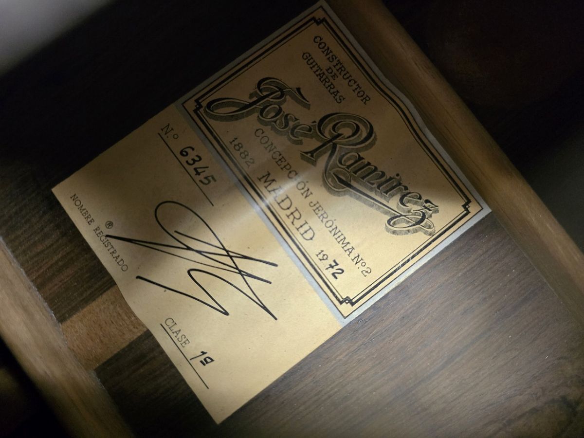 C924-S3-18708 Jose Ramirez Jose lami отсутствует 1972 1a No.6345 классическая гитара текущее состояние товар ④