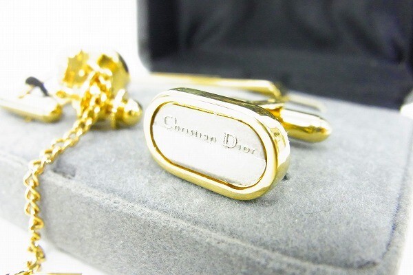 C247-Y38-992* Christian Dior Dior булавка для галстука запонки аксессуары комплект текущее состояние товар ①*