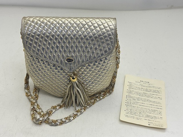 B2325-N44-393 BALLY バリー レザー ショルダーバッグ 現状品3_画像1