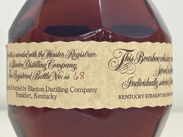 B2318-Y40-892 не . штекер Blanton*sbla тонн одиночный barrel Bourbon виски 750ml 46.5% текущее состояние товар 3