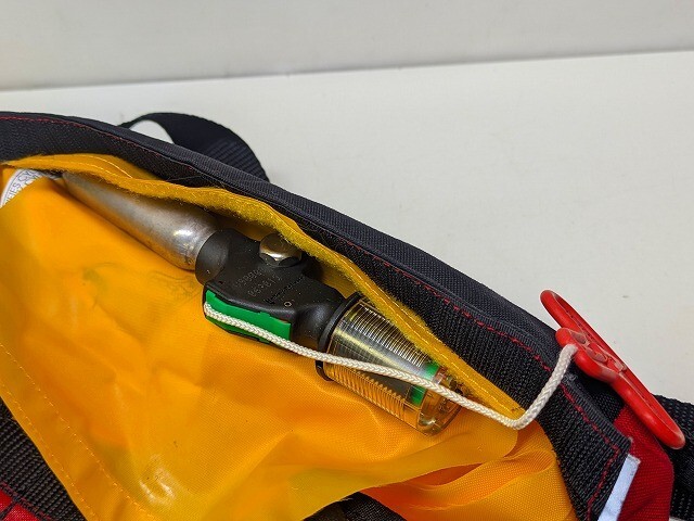 B2219-N41-3457 Daiwa Daiwa DF-2220 compact спасательный жилет талия модель автоматика * ручная активация размер свободный Sakura Mark текущее состояние товар 2