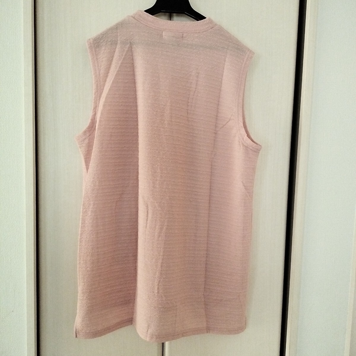 新品【M~Lサイズ】ECOLE レディース ミセス チュニックベスト ノースリーブ 重ね着に ポケット付き 関西ファッション連合 455163 ピンク_画像4