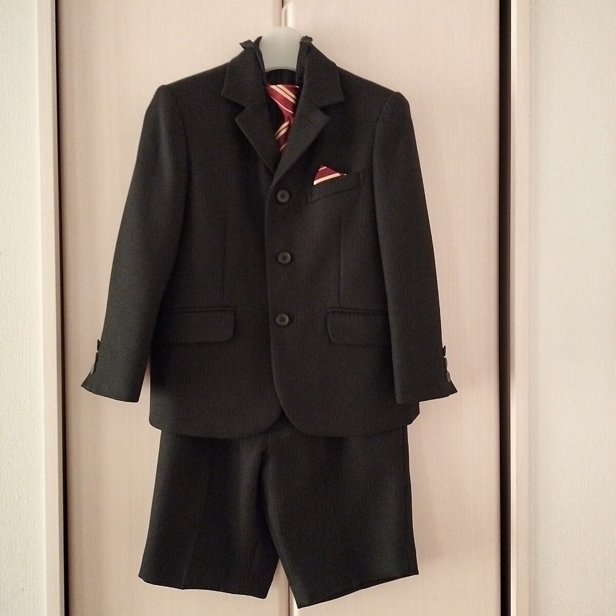 【120cm】美品 Red Pony フォーマルスーツ セット 入学式 男の子 七五三 男児 キッズ 結婚式 サスペンダー付き 送料無料 匿名配送_画像1