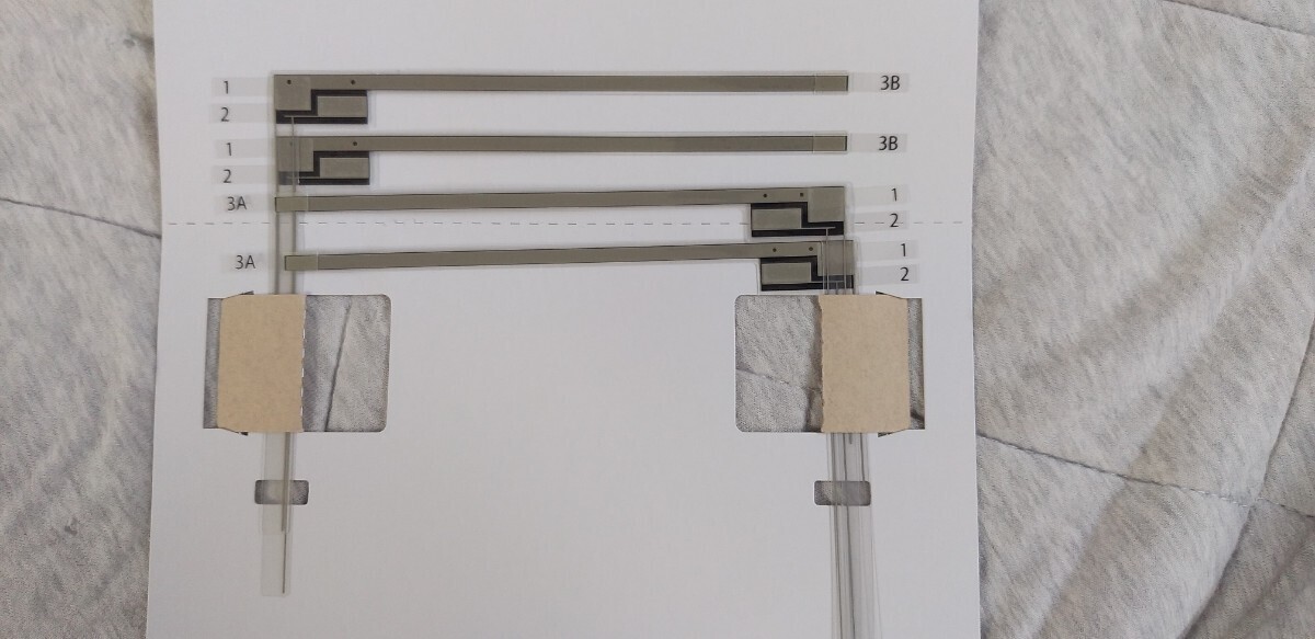 【在庫整理価格】角形端子形状 pioneer パイオニア ナビ 純正品 フルセグ フィルム アンテナ4本 セット ガラス 交換 補修 本体付属品 #16_画像3