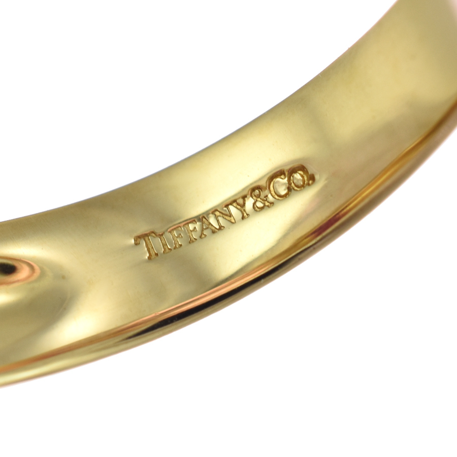 新品同様 ティファニー 12号 スタッキング バンド リング 指輪 K18イエローゴールド ルビー TIFFANY&CO._画像3